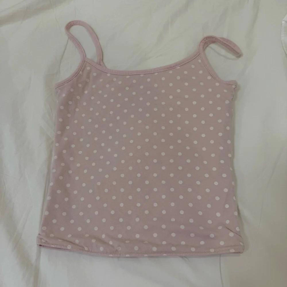 Hollister reversible Pink Polka Dot Tank Top - Picture 1 of 2
